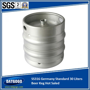SS316 Germany Standard 30 Liters Beer Keg Hot Saled